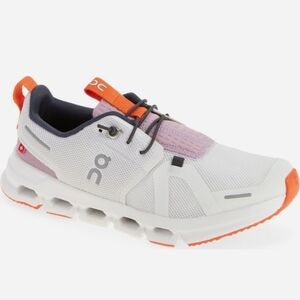 On Cloud Sky Kids Shoes Sneakers White/Mauve/Orange 3.5 Big Kid Medium US NIB